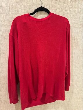 red waffle-knit shirt -  Beverly Hills Polo Club brand garment sized XXL